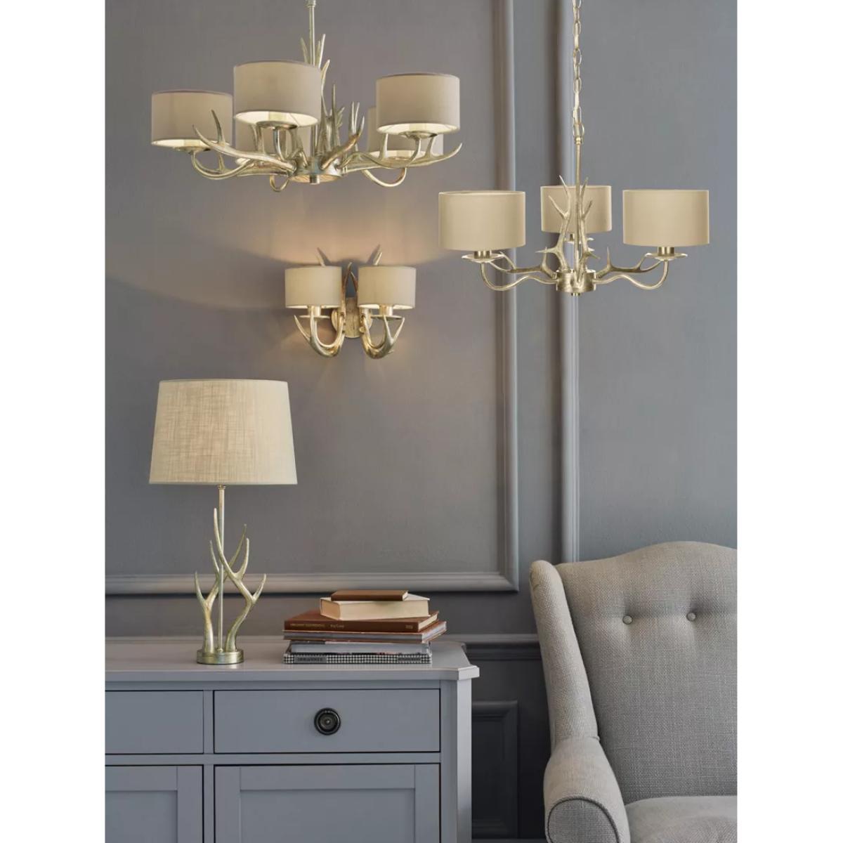 Laura Ashley Mulroy 5 Arm Chandelier Ceiling Light, Champagne – image 3