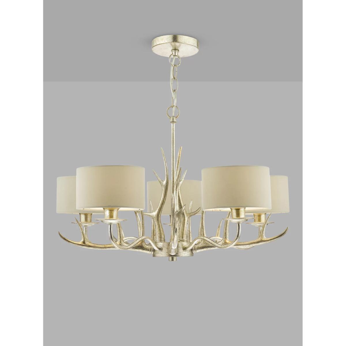 Laura Ashley Mulroy 5 Arm Chandelier Ceiling Light, Champagne – image 4