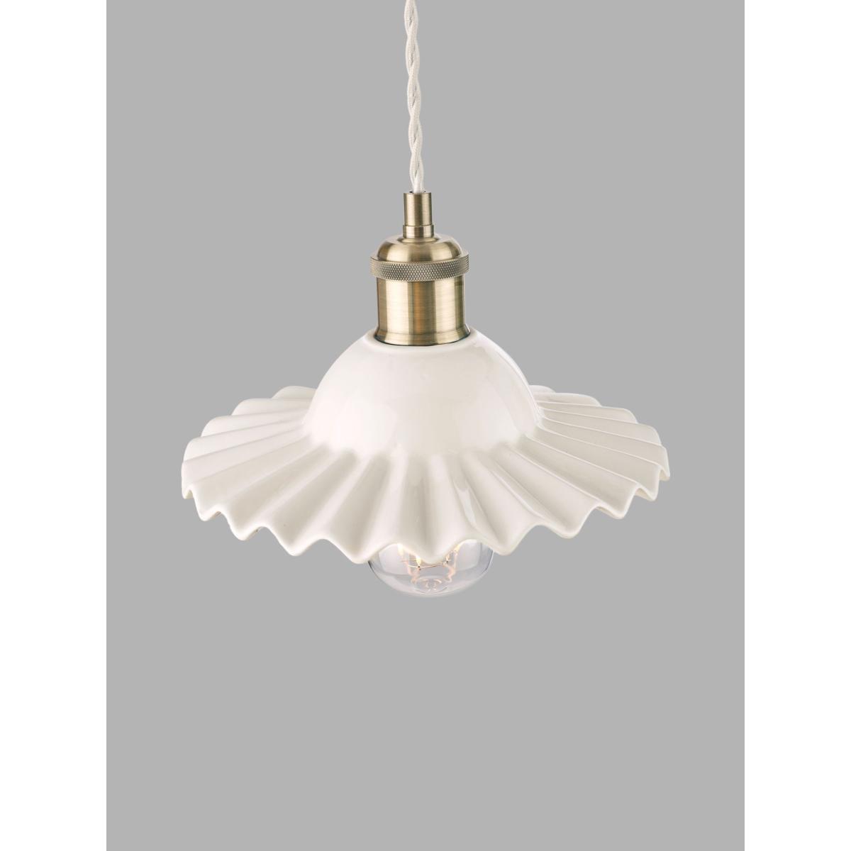 Laura Ashley Beca Ceramic Ceiling Light, Small, Gloss White – image 2