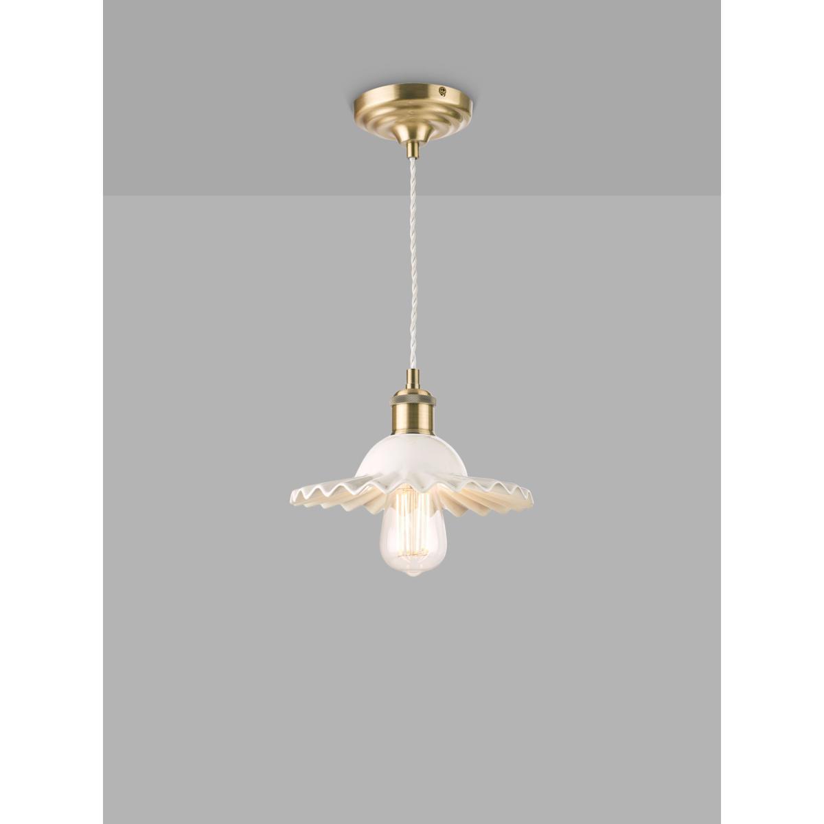 Laura Ashley Beca Ceramic Ceiling Light, Small, Gloss White – image 3