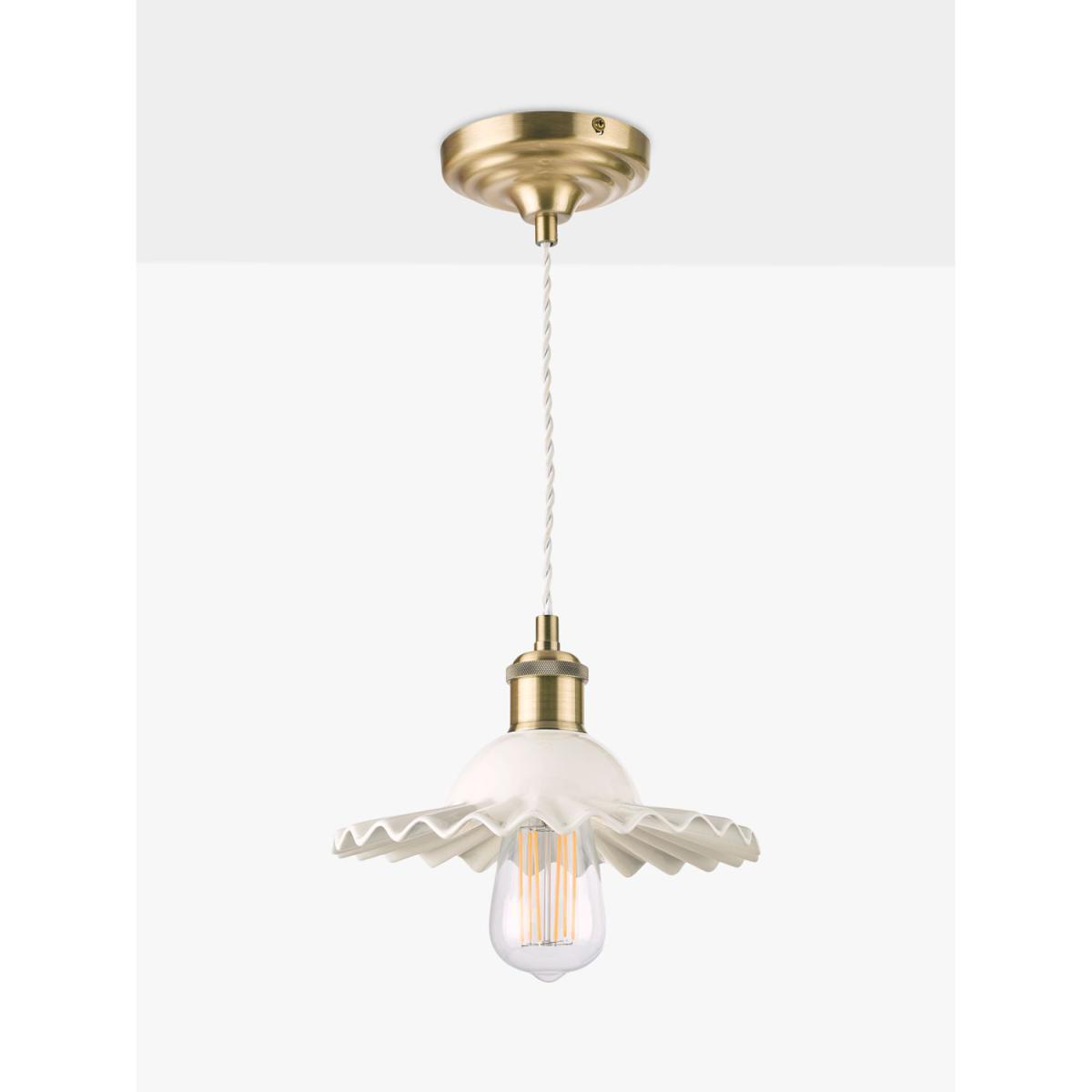 Laura Ashley Beca Ceramic Ceiling Light, Small, Gloss White – image 4