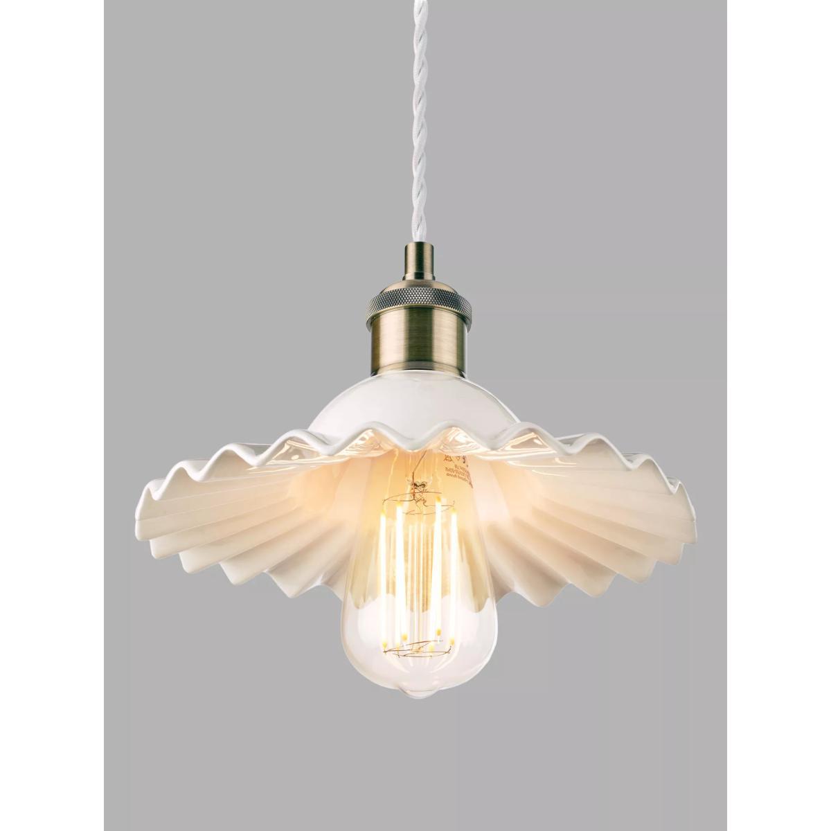 Laura Ashley Beca Ceramic Ceiling Light, Small, Gloss White – image 5