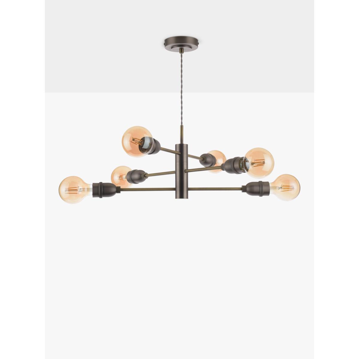 John Lewis & Partners Bistro 3 Arm Ceiling Light, Antique Brass – image 2