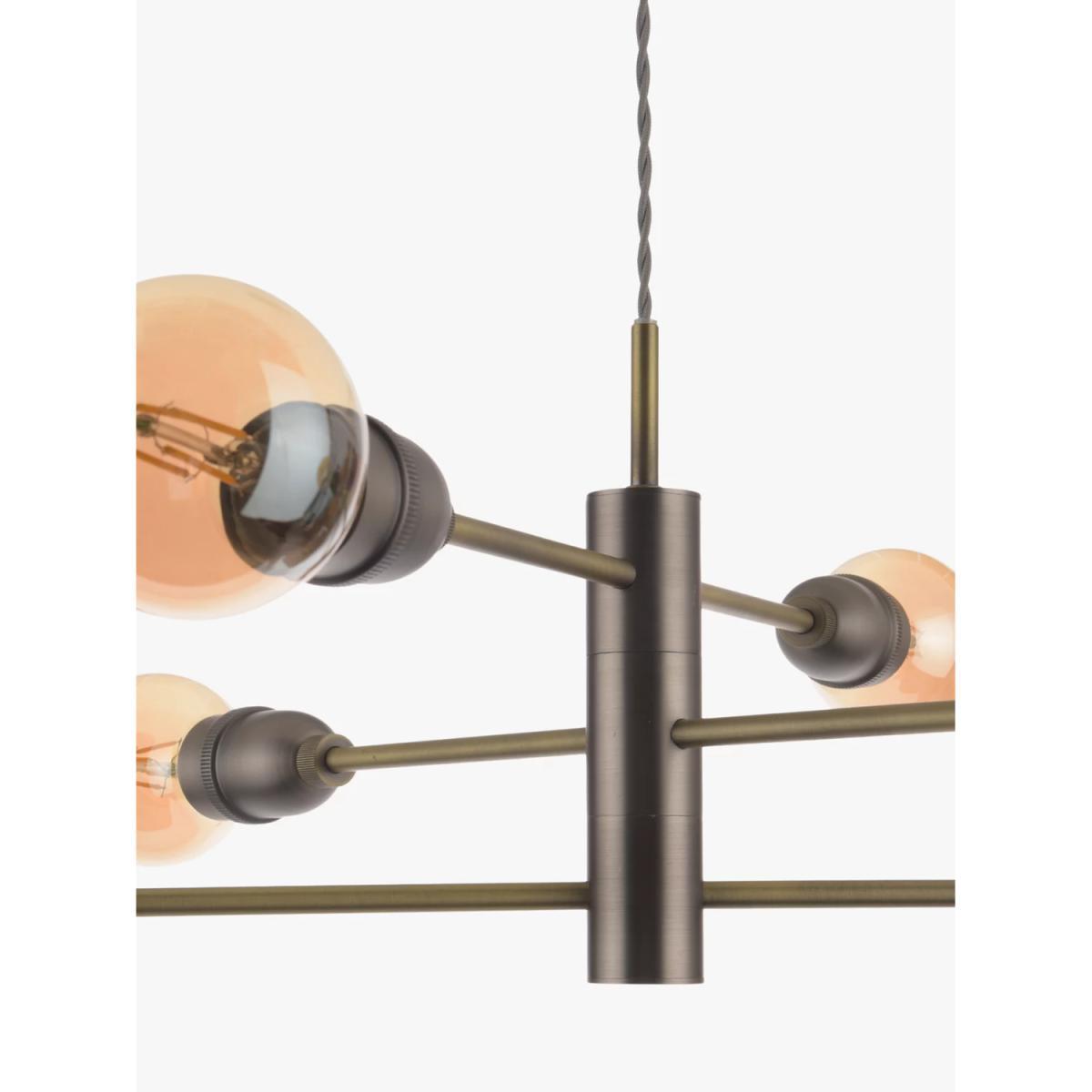 John Lewis & Partners Bistro 3 Arm Ceiling Light, Antique Brass – image 3