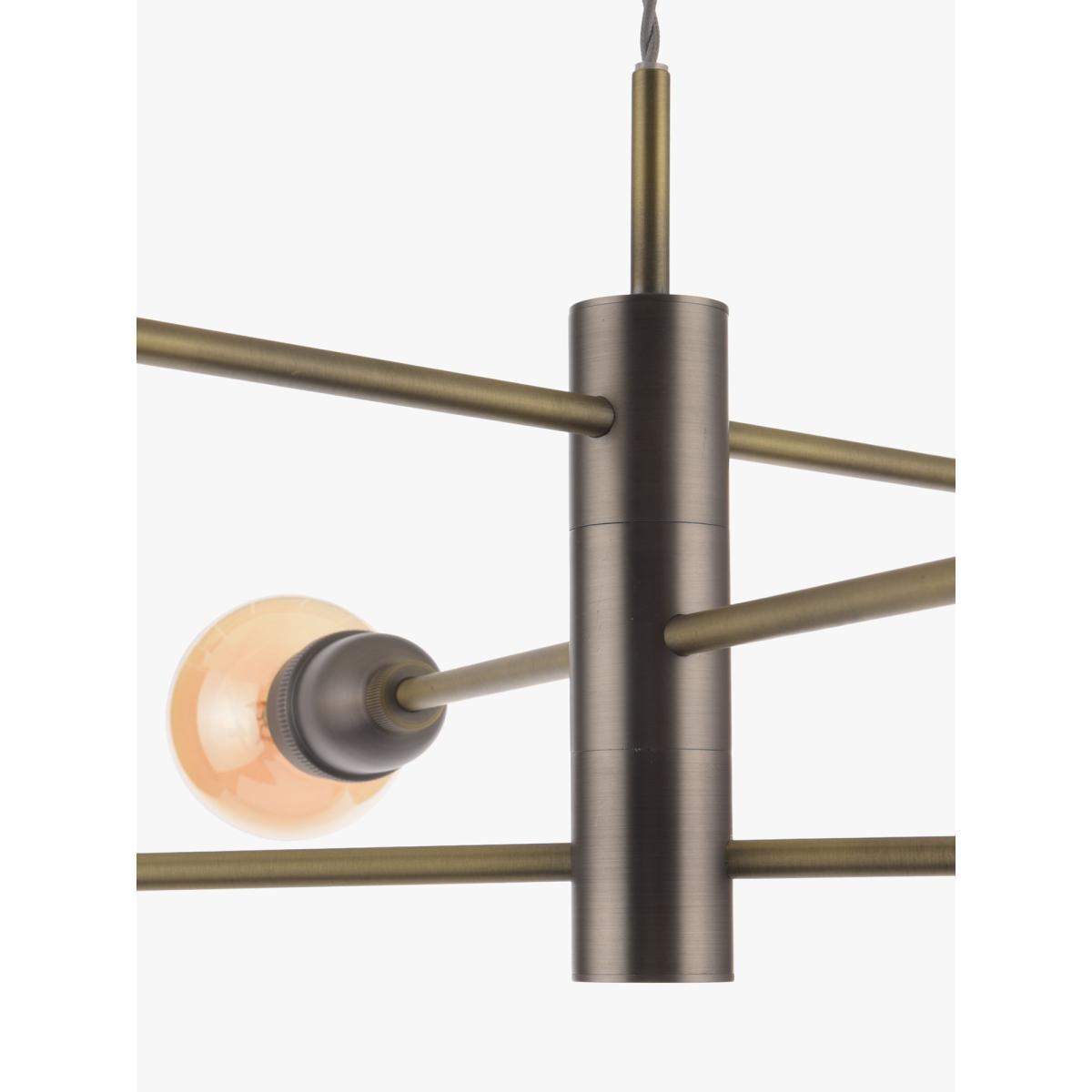 John Lewis & Partners Bistro 3 Arm Ceiling Light, Antique Brass – image 4