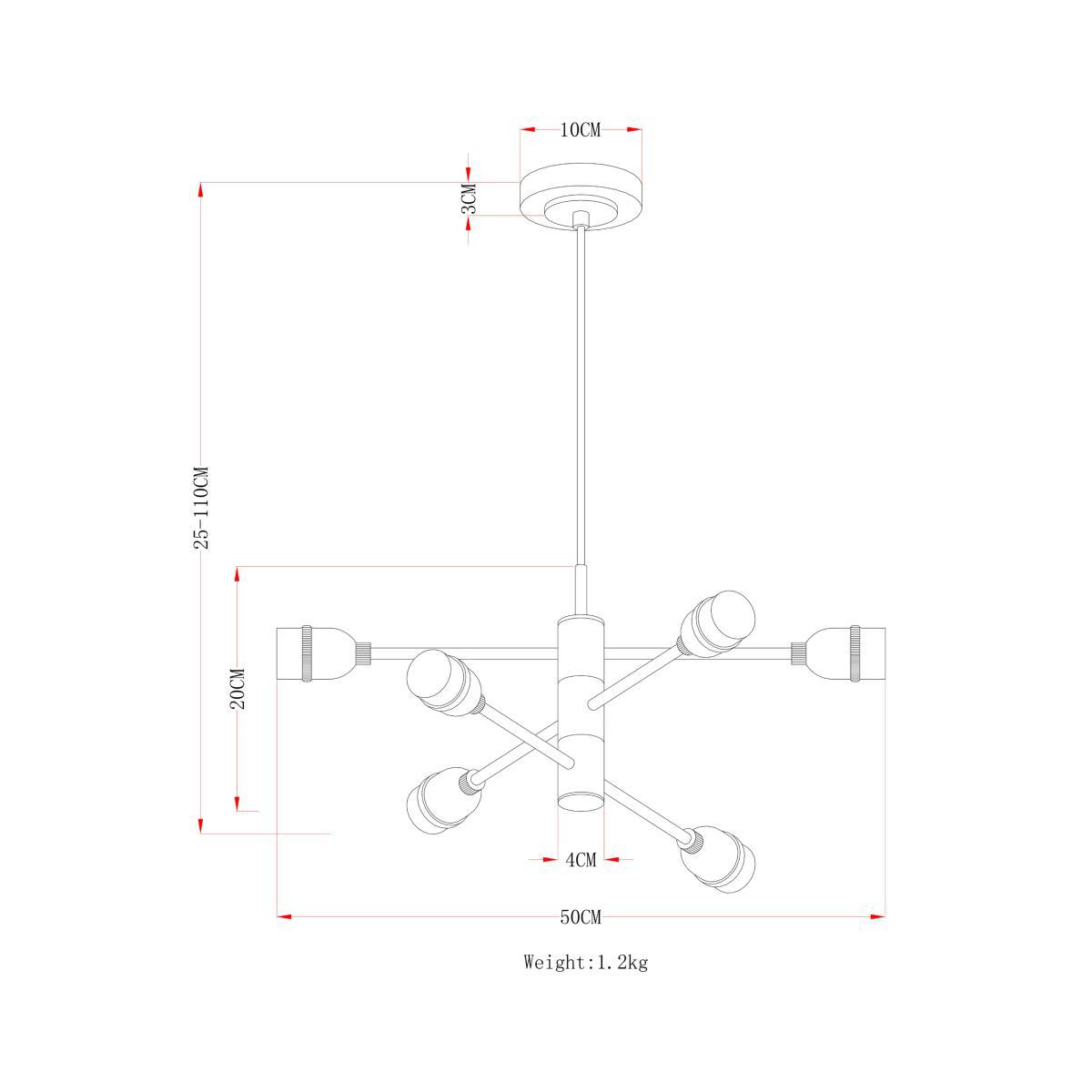 John Lewis & Partners Bistro 3 Arm Ceiling Light, Antique Brass – image 5