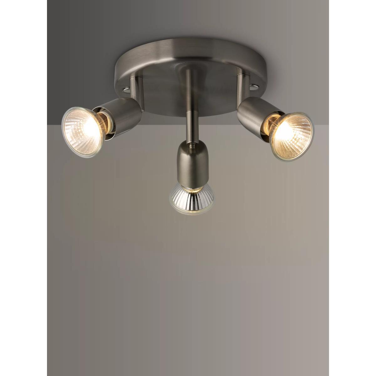 ANYDAY John Lewis & Partners Keely 3 Spotlight Ceiling Plate, Brushed Chrome – image 3