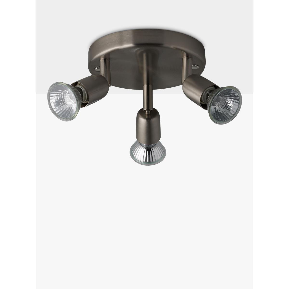 ANYDAY John Lewis & Partners Keely 3 Spotlight Ceiling Plate, Brushed Chrome – image 4