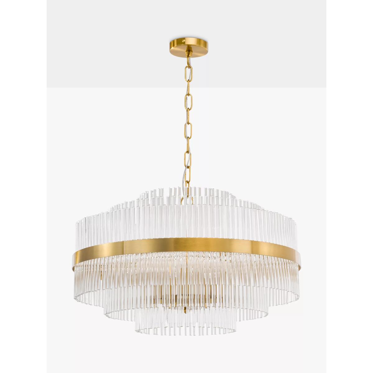 John Lewis Shiminista Large Chandelier Pendant Ceiling Light, Matte Brass – image 2