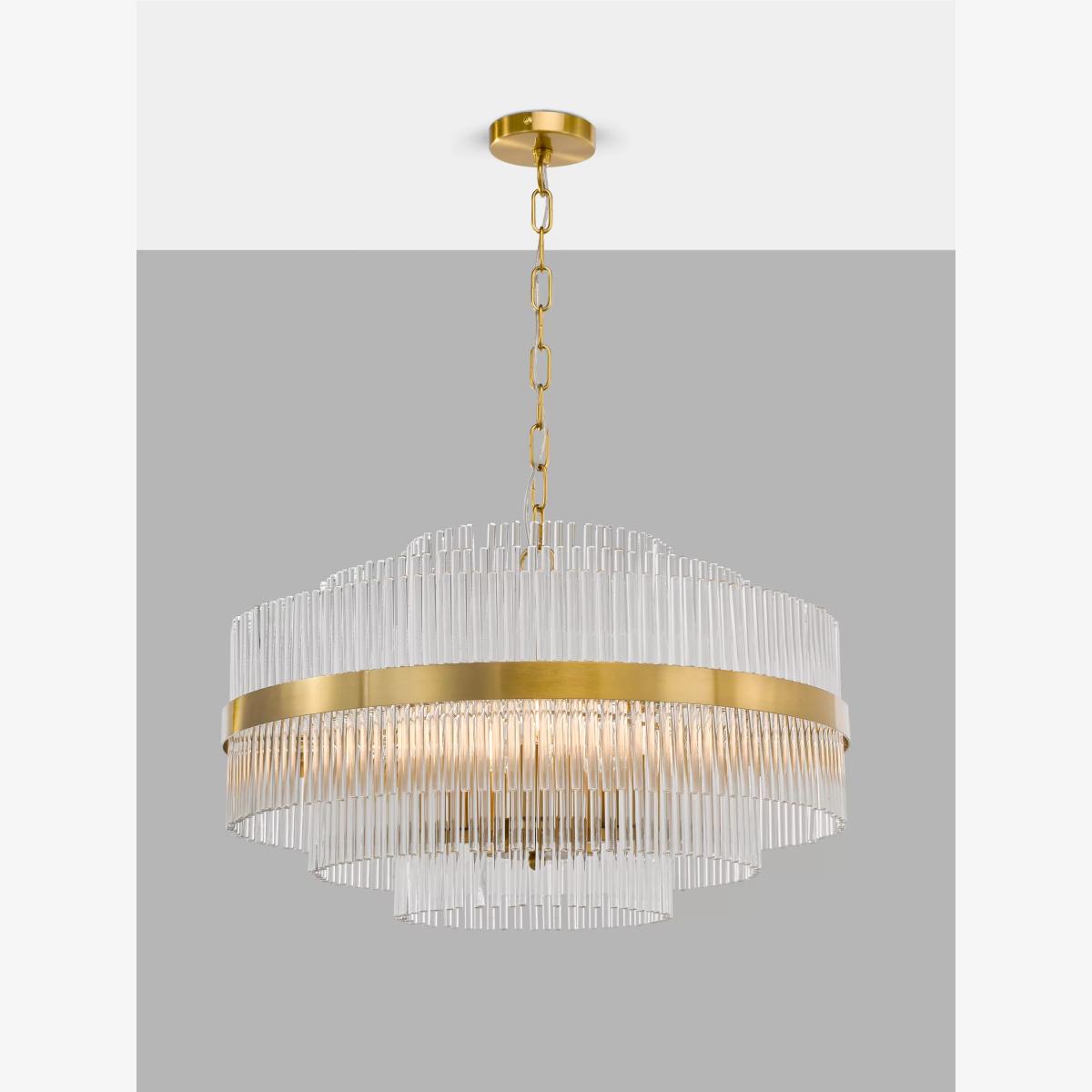John Lewis Shiminista Large Chandelier Pendant Ceiling Light, Matte Brass – image 1