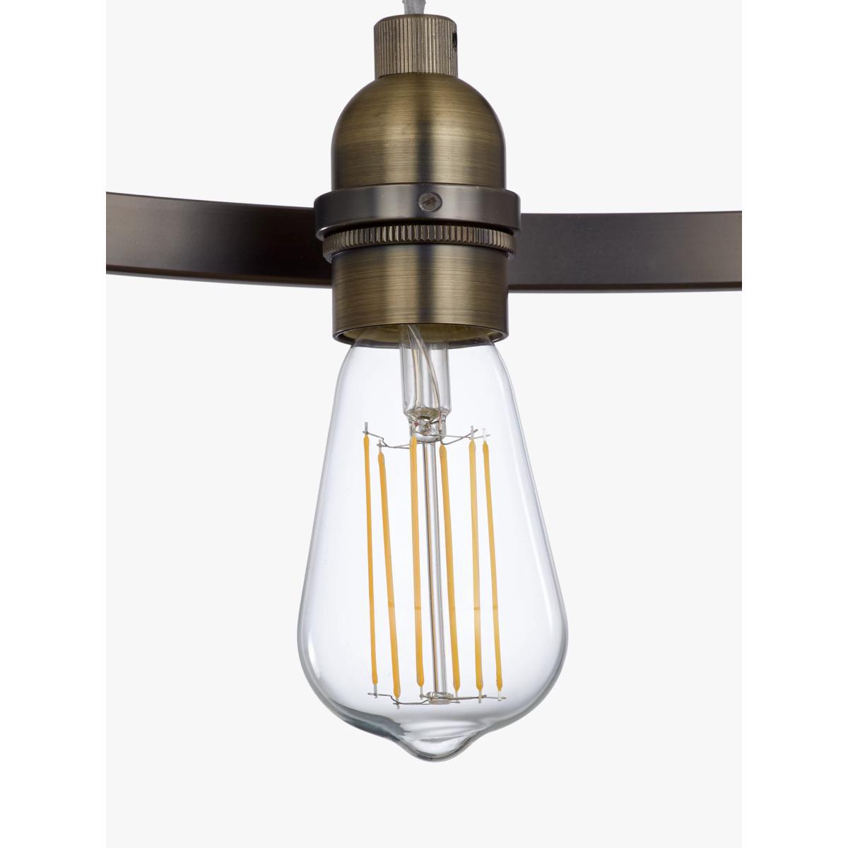 John Lewis & Partners Bistro Hoop Pendant Ceiling Light, 6 Light, Pewter – image 5