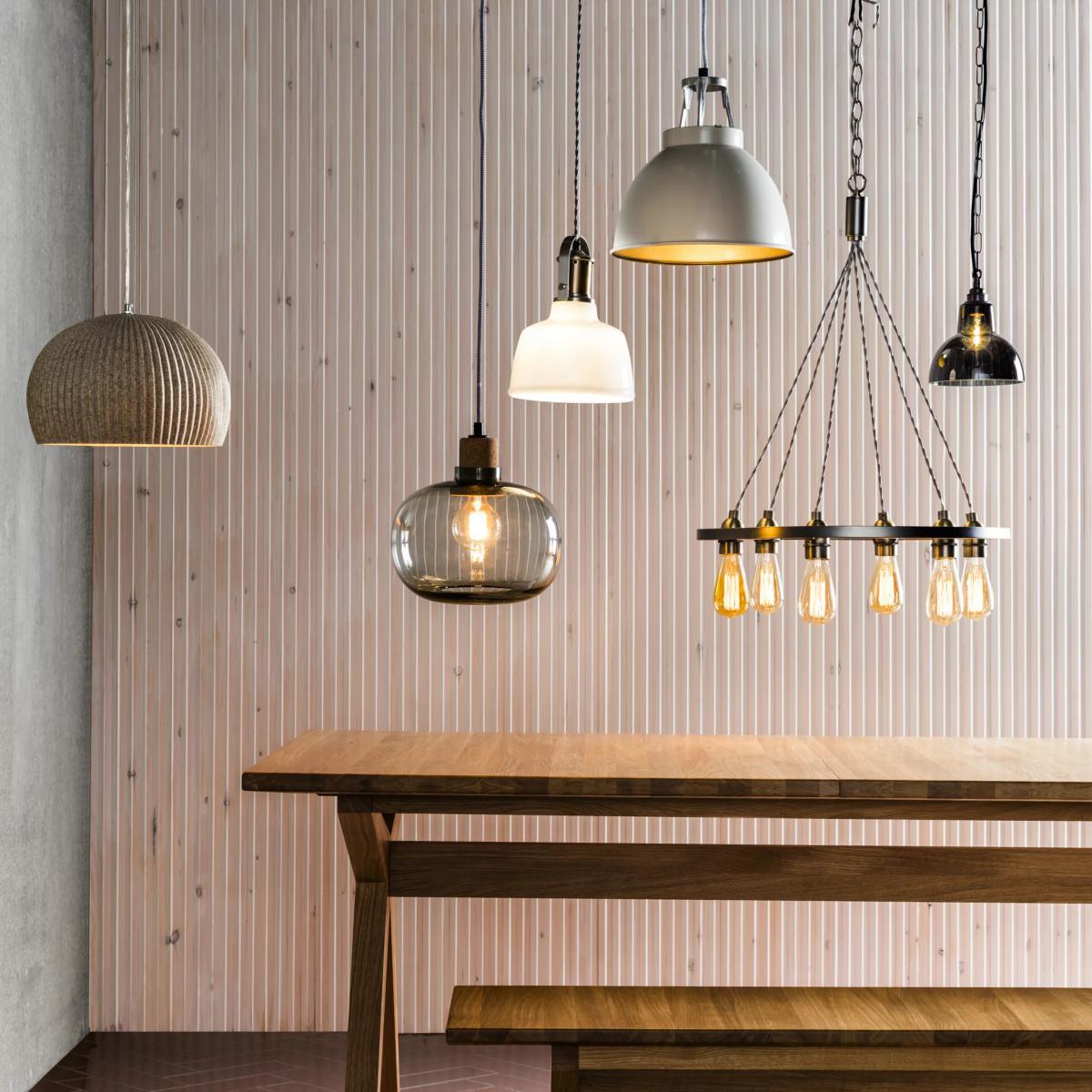 John Lewis & Partners Bistro Hoop Pendant Ceiling Light, 6 Light, Pewter – image 7
