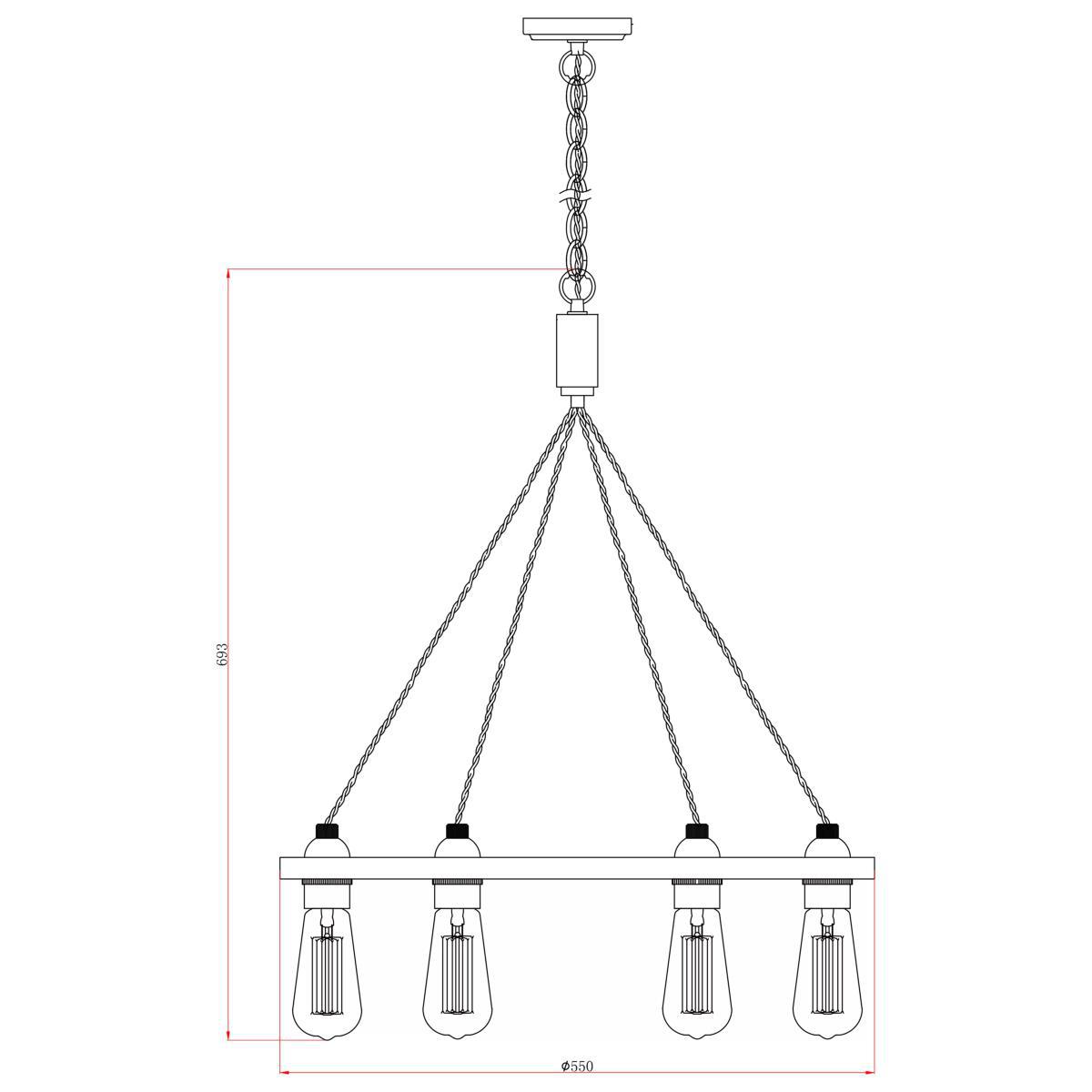 John Lewis & Partners Bistro Hoop Pendant Ceiling Light, 6 Light, Pewter – image 8