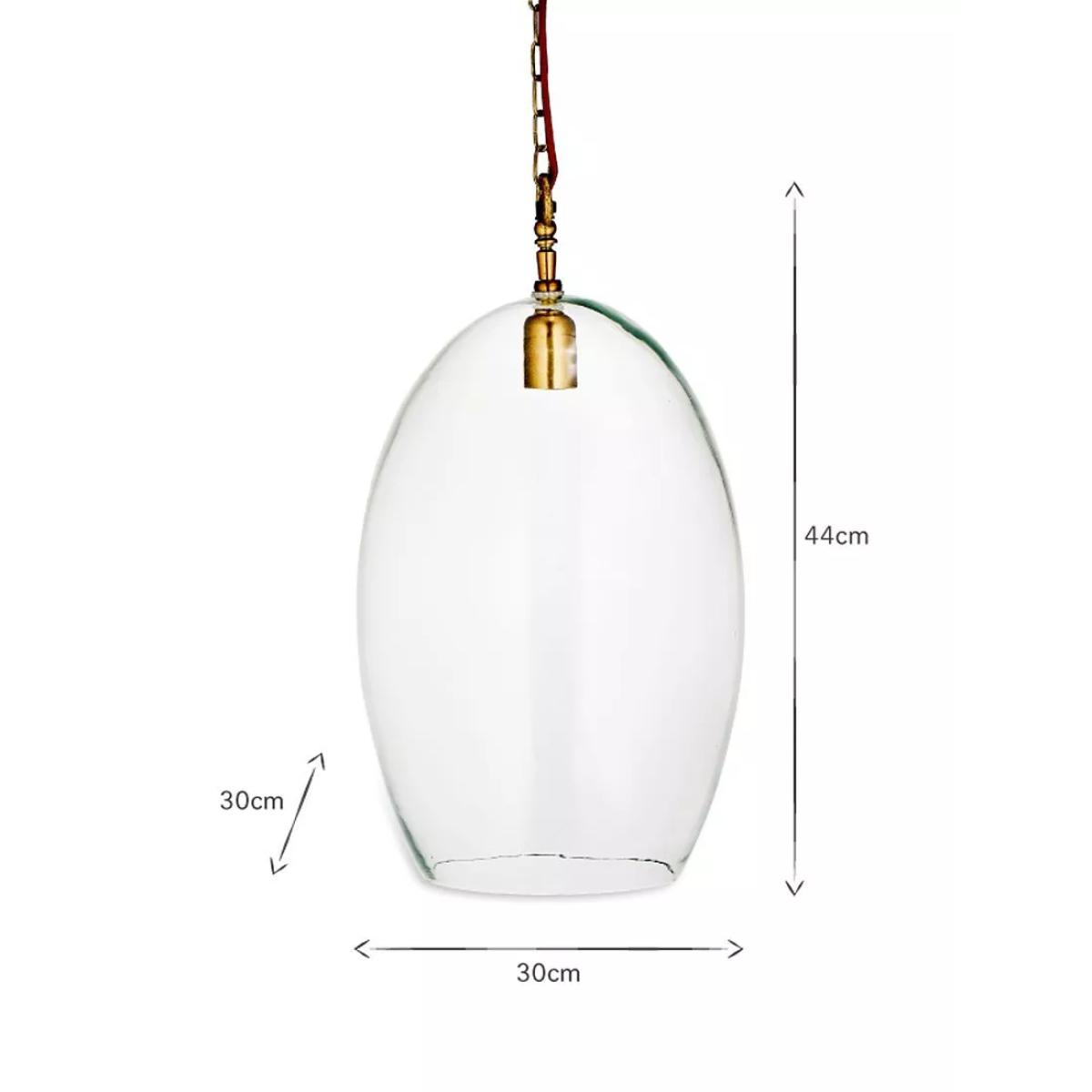 Nkuku Otoro Oval Glass Pendant Light – image 4