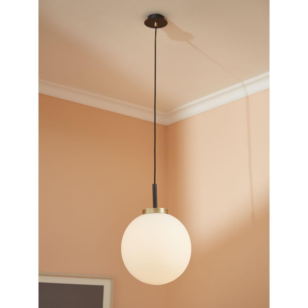John Lewis & Partners Matinee Globe Ceiling Light, Black/Brass – image 2