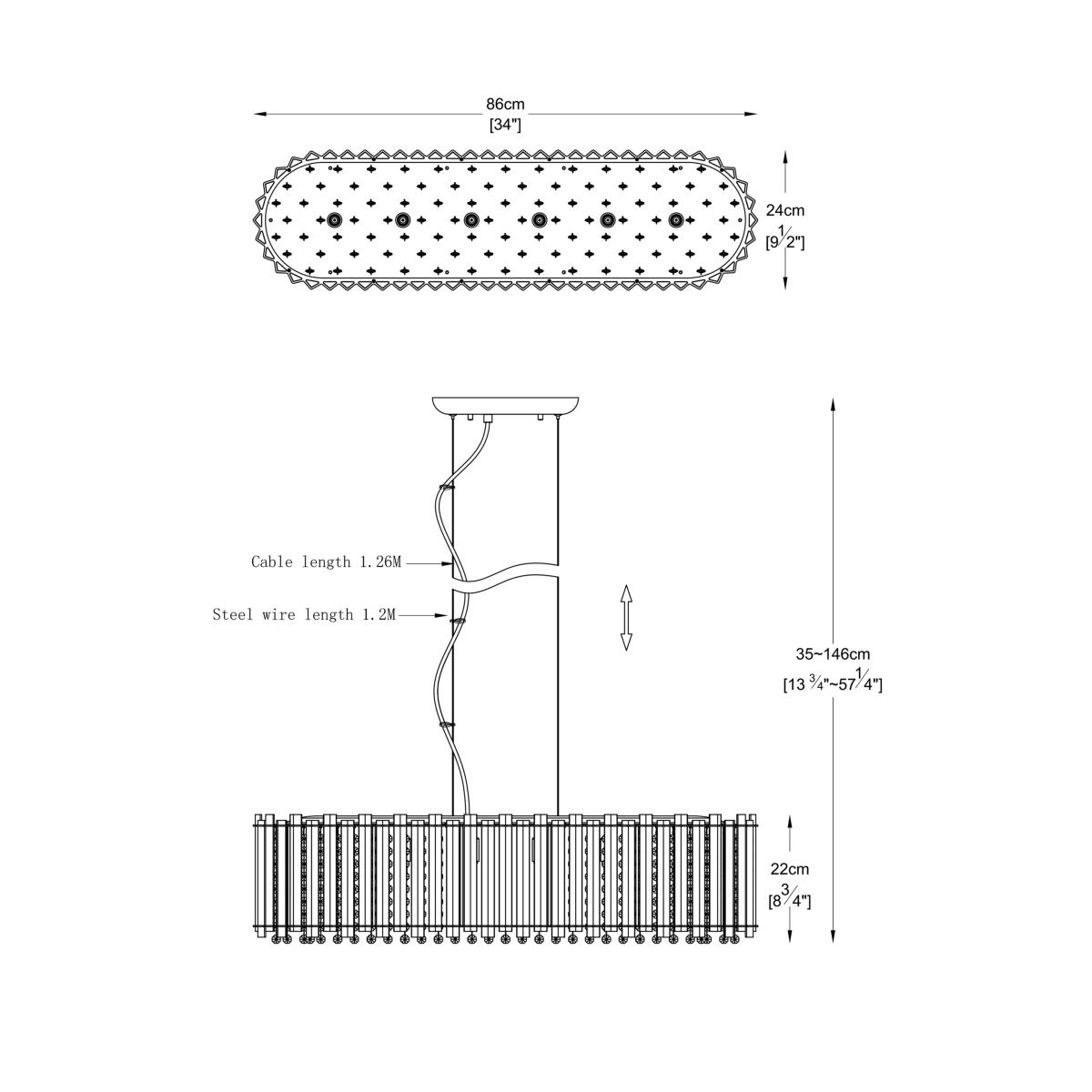 John Lewis & Partners Dazzle Crystal Bar Ceiling Light, Clear – image 7