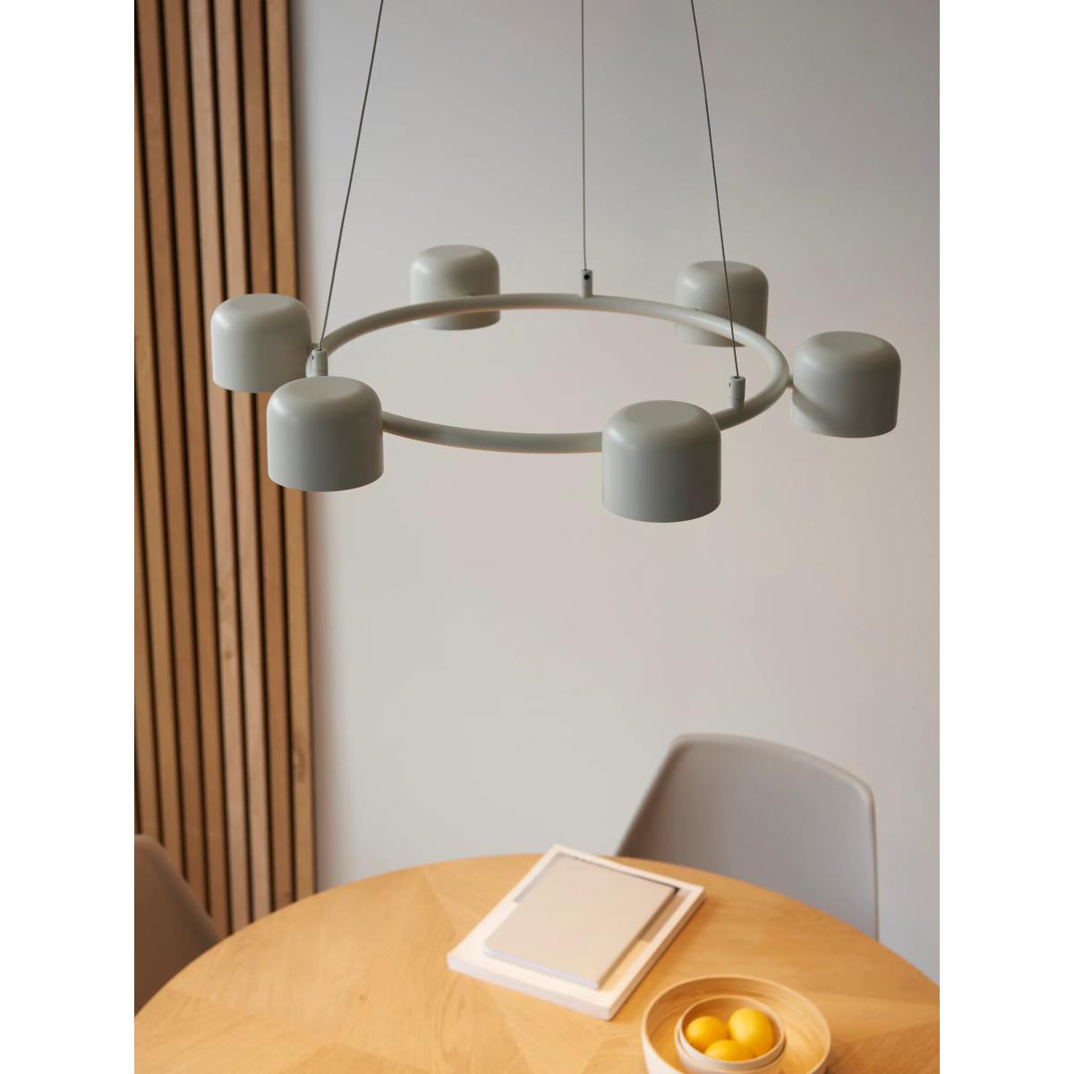 John Lewis Pivot LED Hoop Pendant Ceiling Light, Greige – image 6