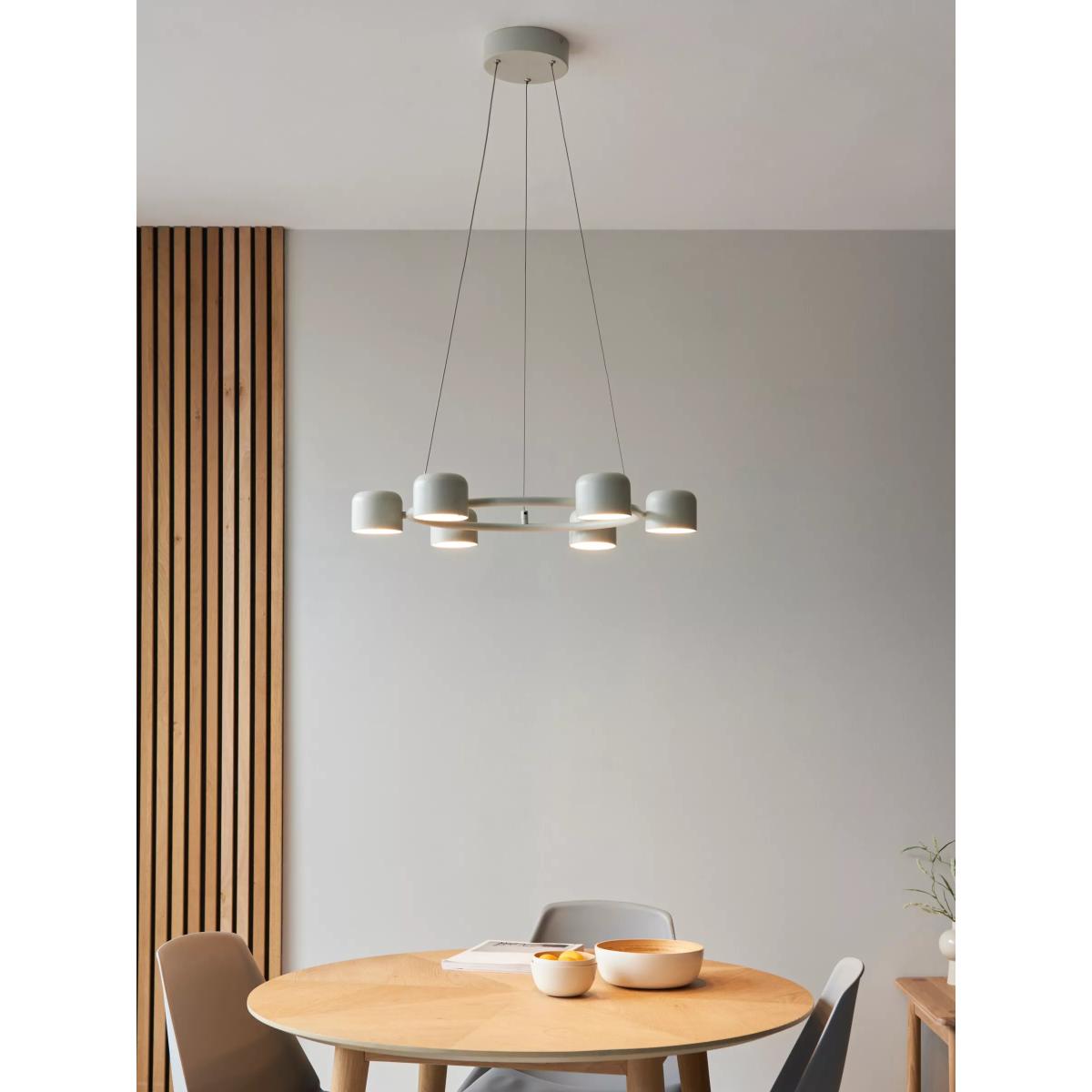 John Lewis Pivot LED Hoop Pendant Ceiling Light, Greige – image 7