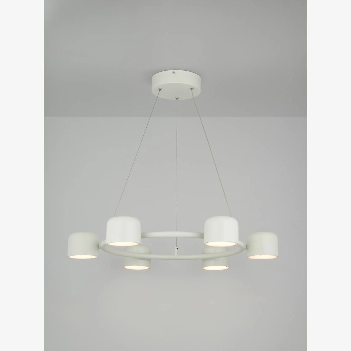 John Lewis Pivot LED Hoop Pendant Ceiling Light, Greige – image 1
