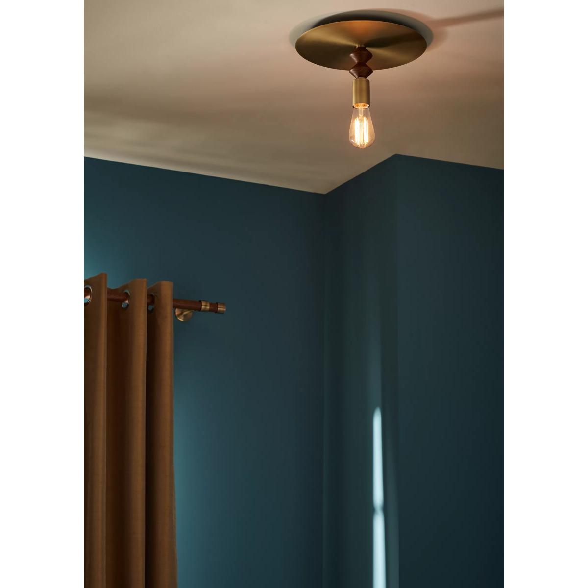 Swoon Franklin Pendant Ceiling Light, Brass/Wood – image 2