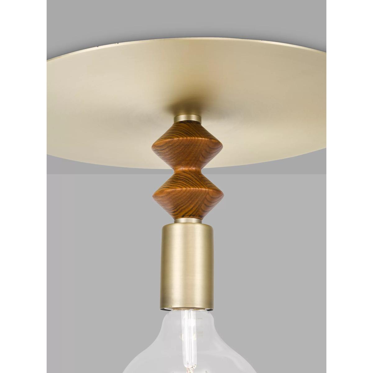 Swoon Franklin Pendant Ceiling Light, Brass/Wood – image 4