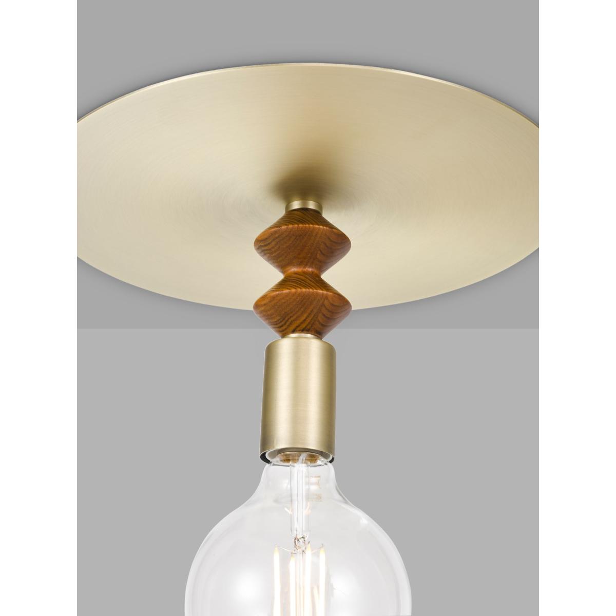 Swoon Franklin Pendant Ceiling Light, Brass/Wood – image 5