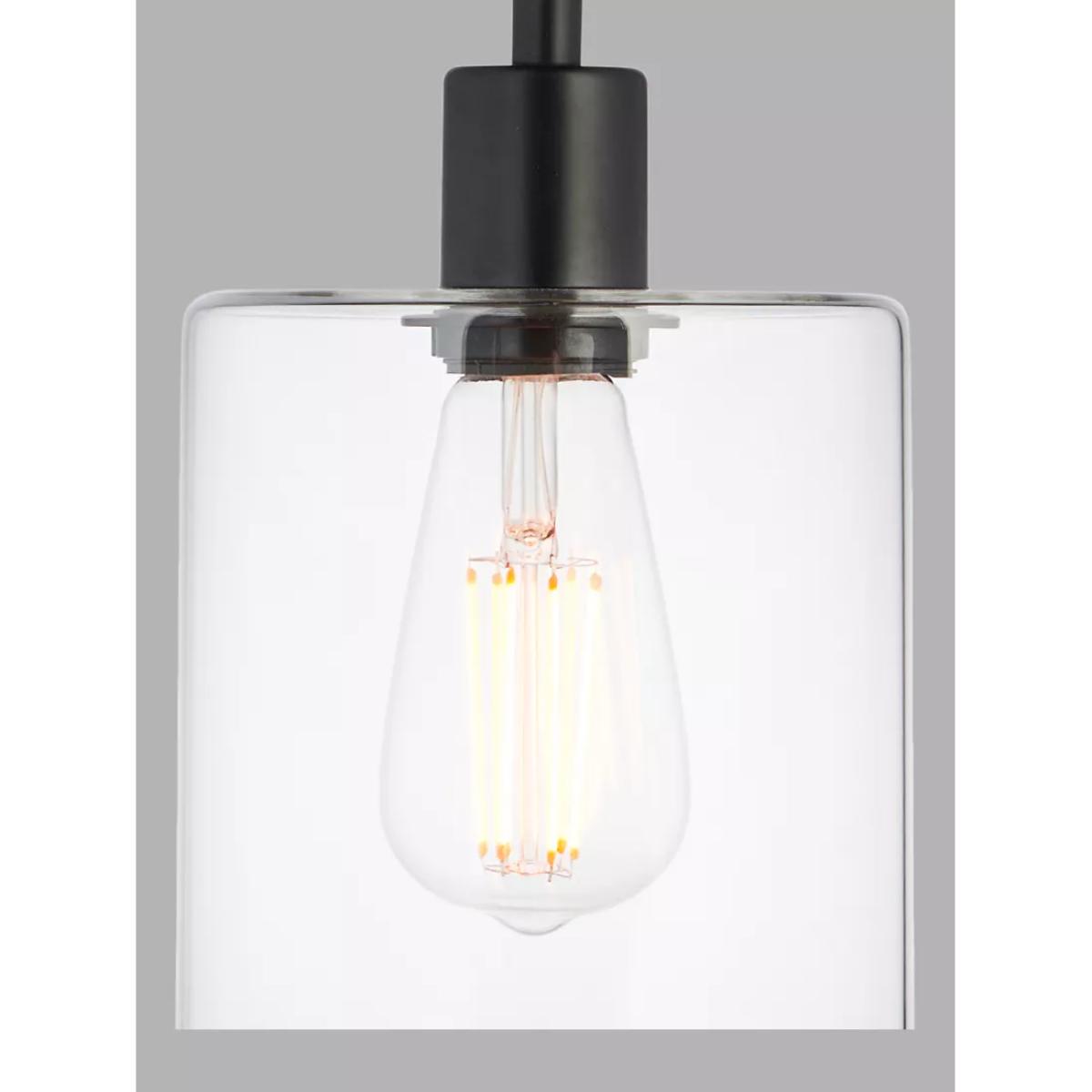 Bay Lighting Romo Glass Ceiling Light, Clear/Black – image 4
