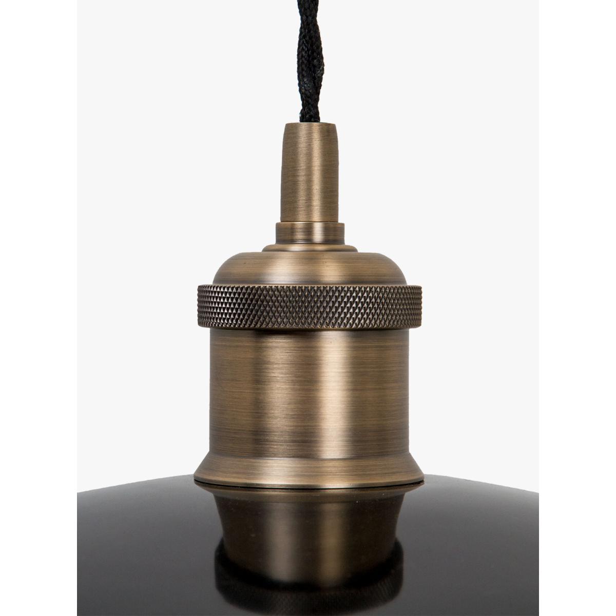 John Lewis & Partners Sinamay Ceiling Light, Black/Antique Brass – image 5