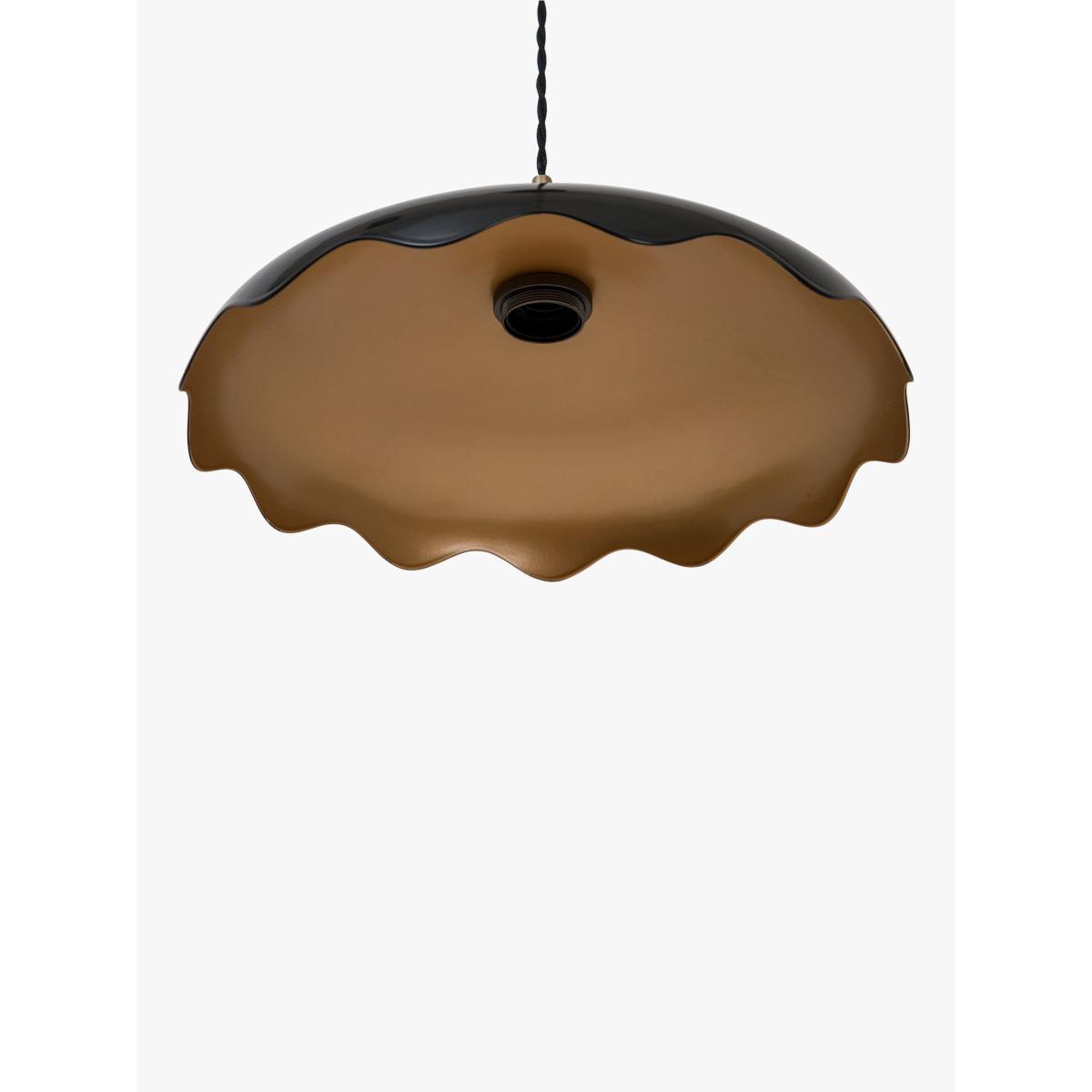 John Lewis & Partners Sinamay Ceiling Light, Black/Antique Brass – image 6