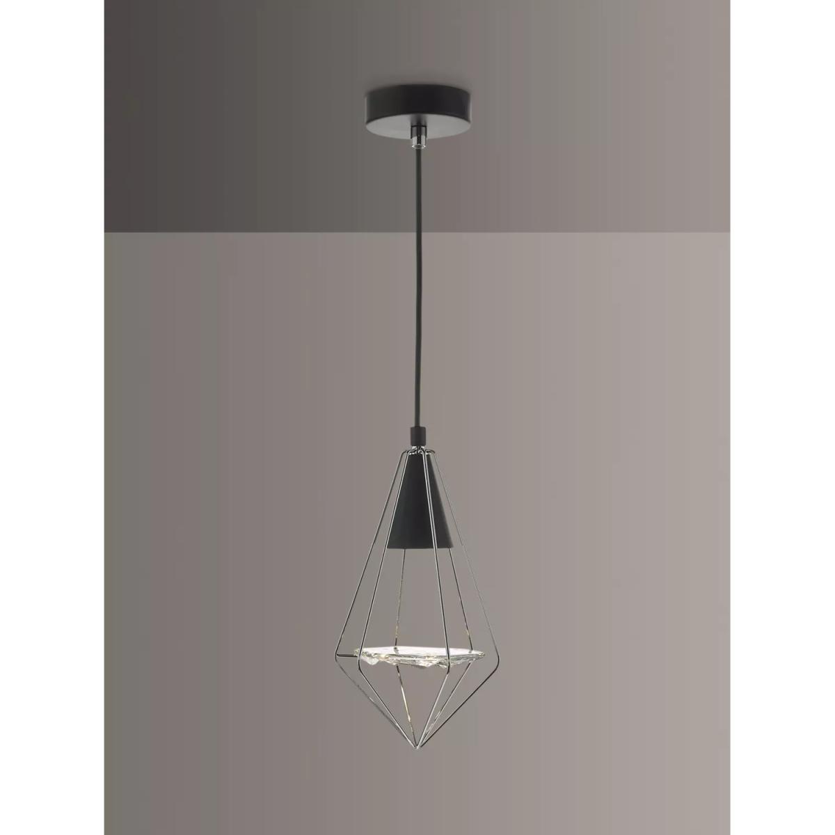 Där Gianni Ceiling Light, Black Chrome – image 1