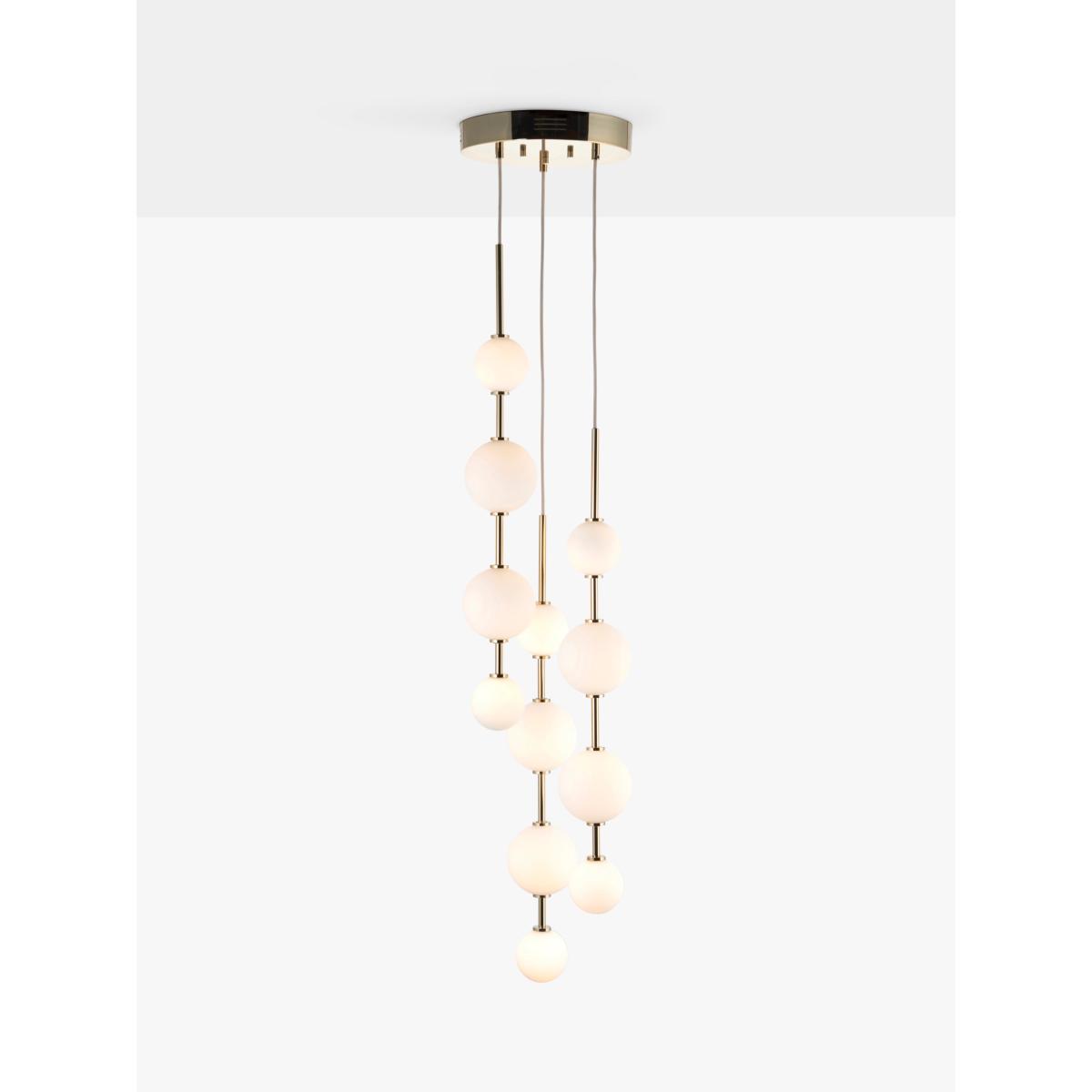 John Lewis Ascend 12 LED Pendant Ceiling Light, Polished Brass – image 3