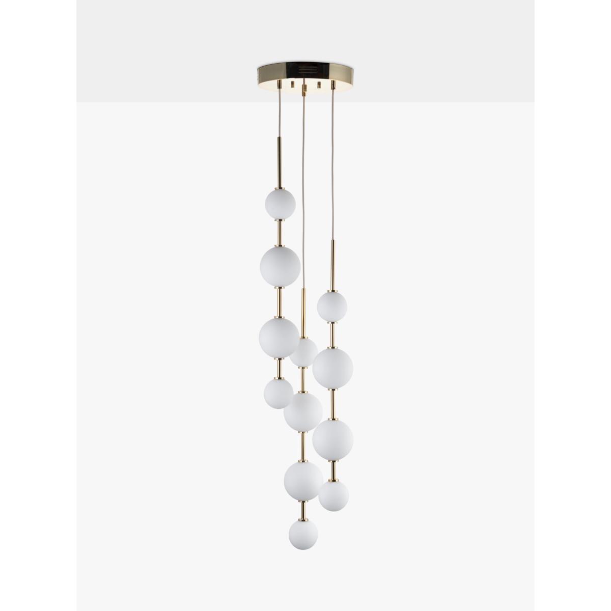 John Lewis Ascend 12 LED Pendant Ceiling Light, Polished Brass – image 4