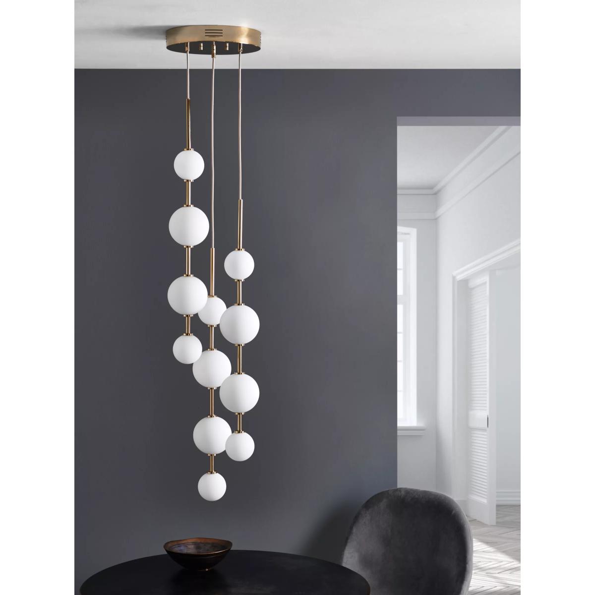 John Lewis Ascend 12 LED Pendant Ceiling Light, Polished Brass – image 7