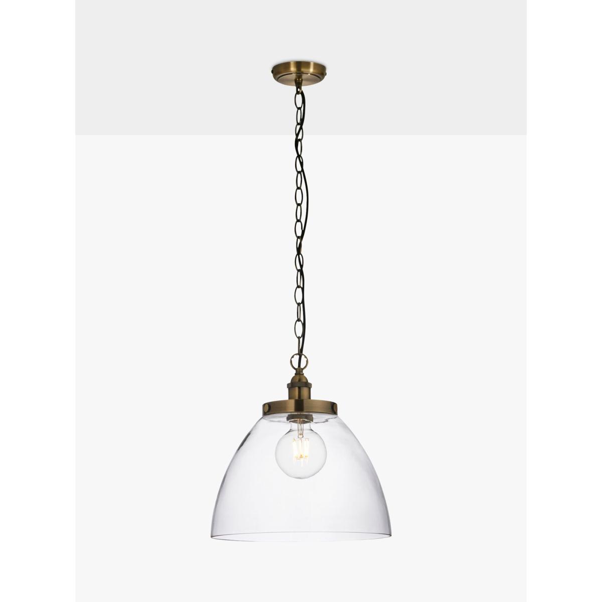 Bay Lighting Carter Grand Single Pendant Ceiling Light, Brass – image 2