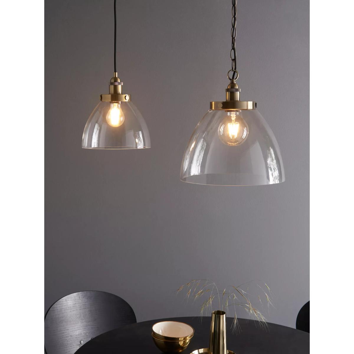 Bay Lighting Carter Grand Single Pendant Ceiling Light, Brass – image 6