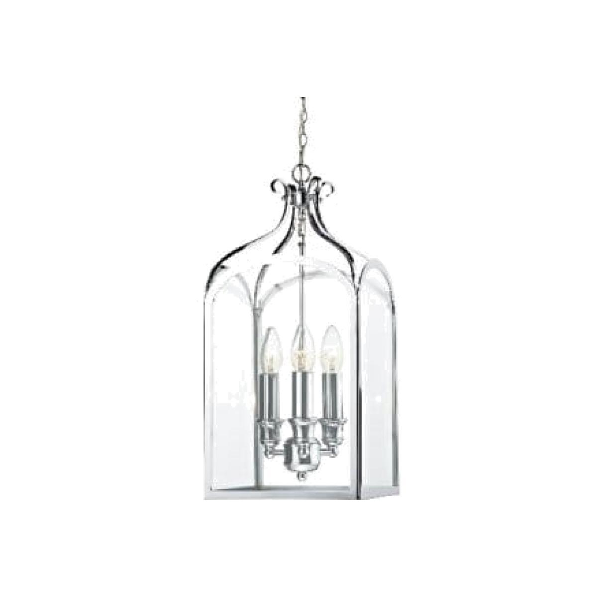 dar lighting Sen0350 Senator 3 Light Pendant Polished Chrome
