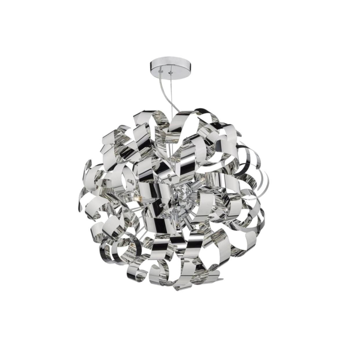 dar lighting RAW1355 Rawley 9 Light Ribbon Pendant Polished Chrome