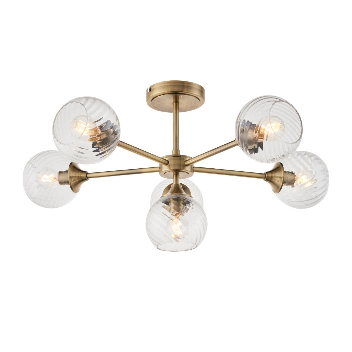 Allegra 6 Ceiling Light - Antique Brass – image 2