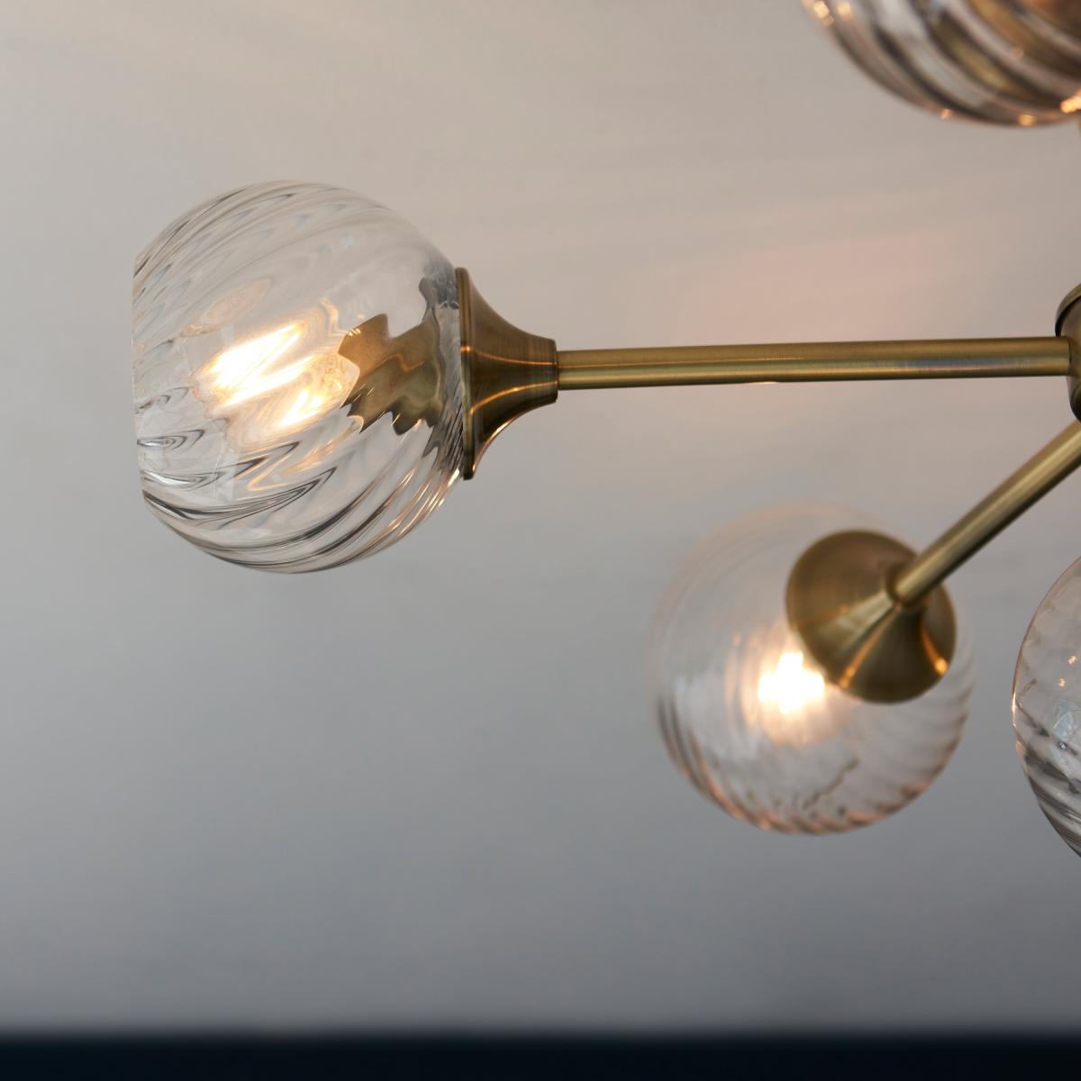 Allegra 6 Ceiling Light - Antique Brass – image 5