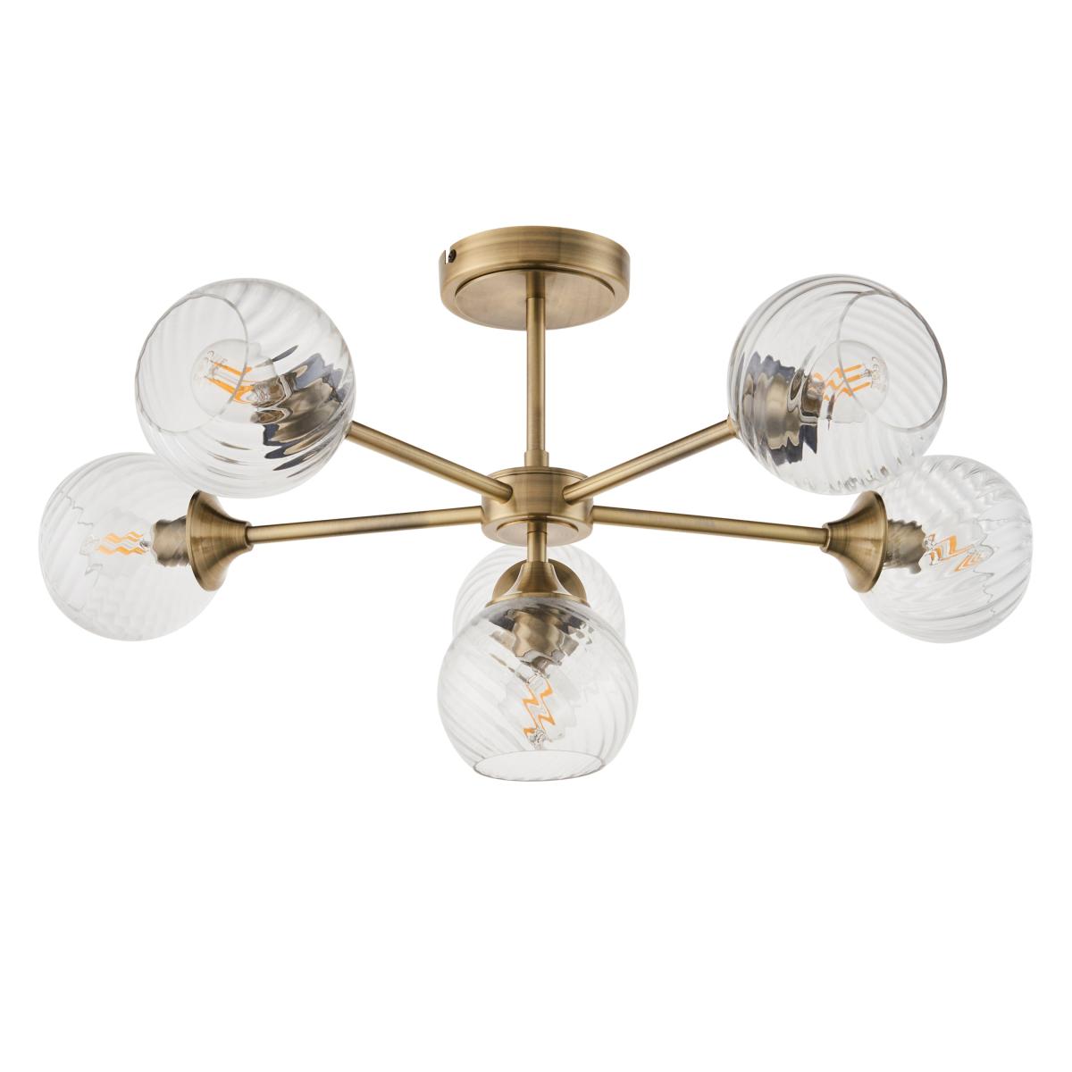 Allegra 6 Ceiling Light - Antique Brass – image 7