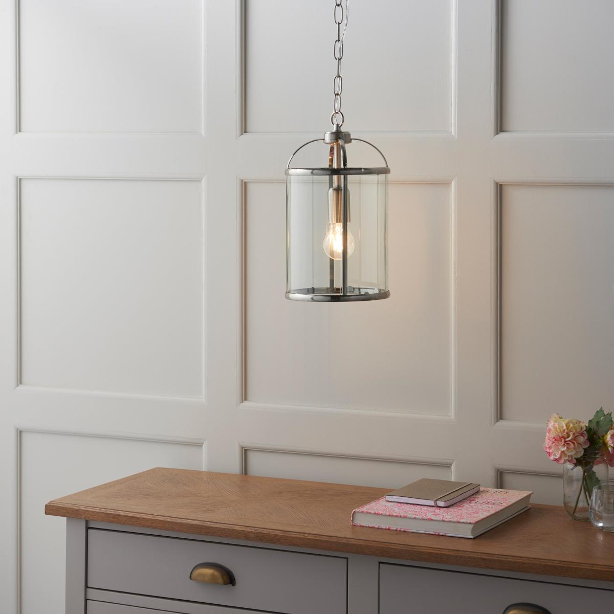 Lambeth Pendant Light - Satin Nickel – image 3