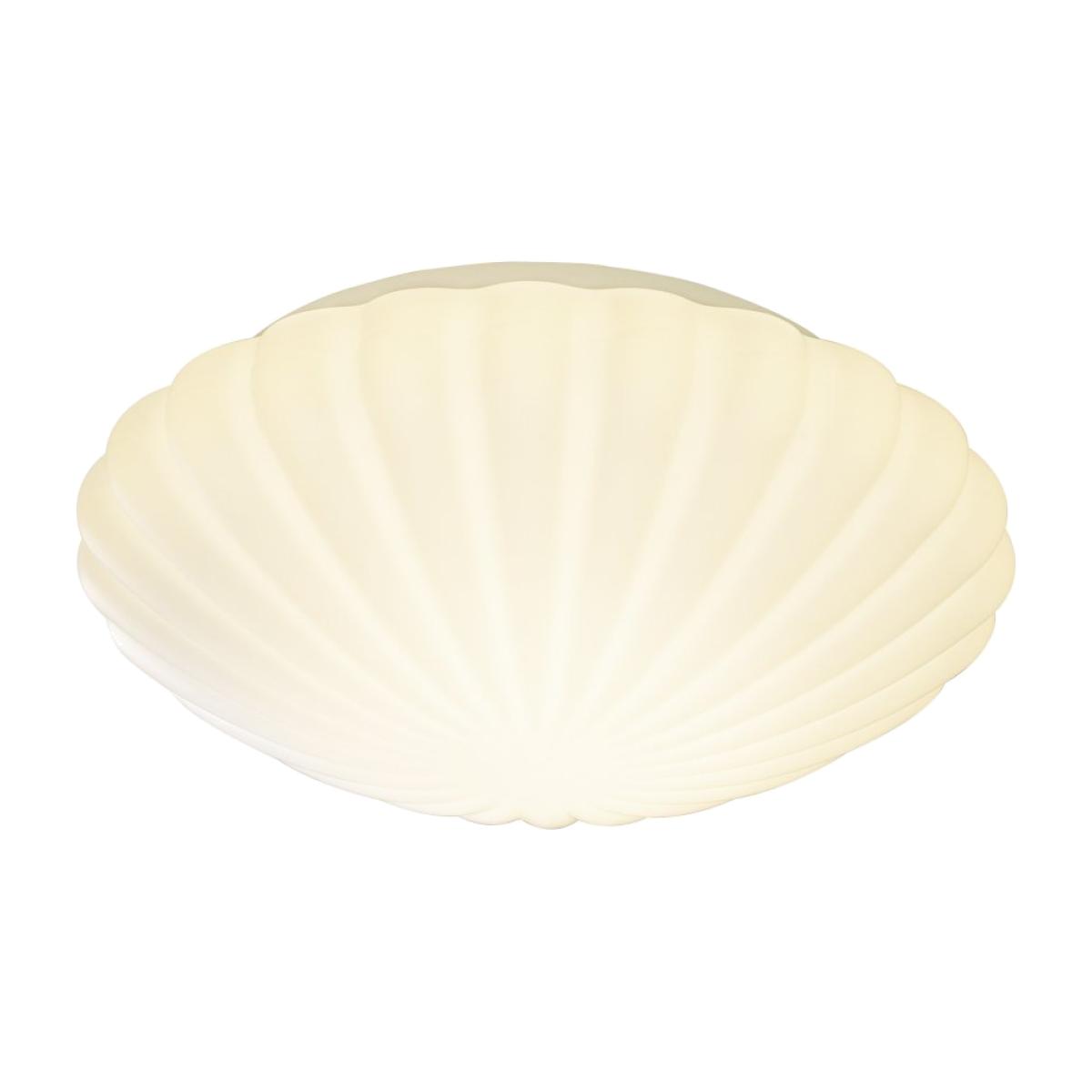 dar lighting CAF502 Cafe Scallop Flush Bathroom Ceiling Light Fitting IP44 Small