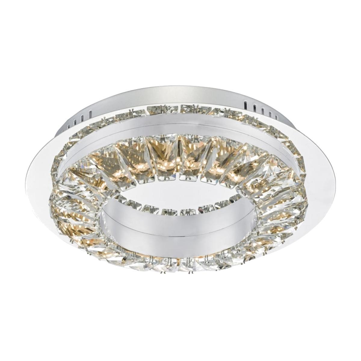 dar lighting ALT5250 Altamura Crystal Ring LED Flush Ceiling Light