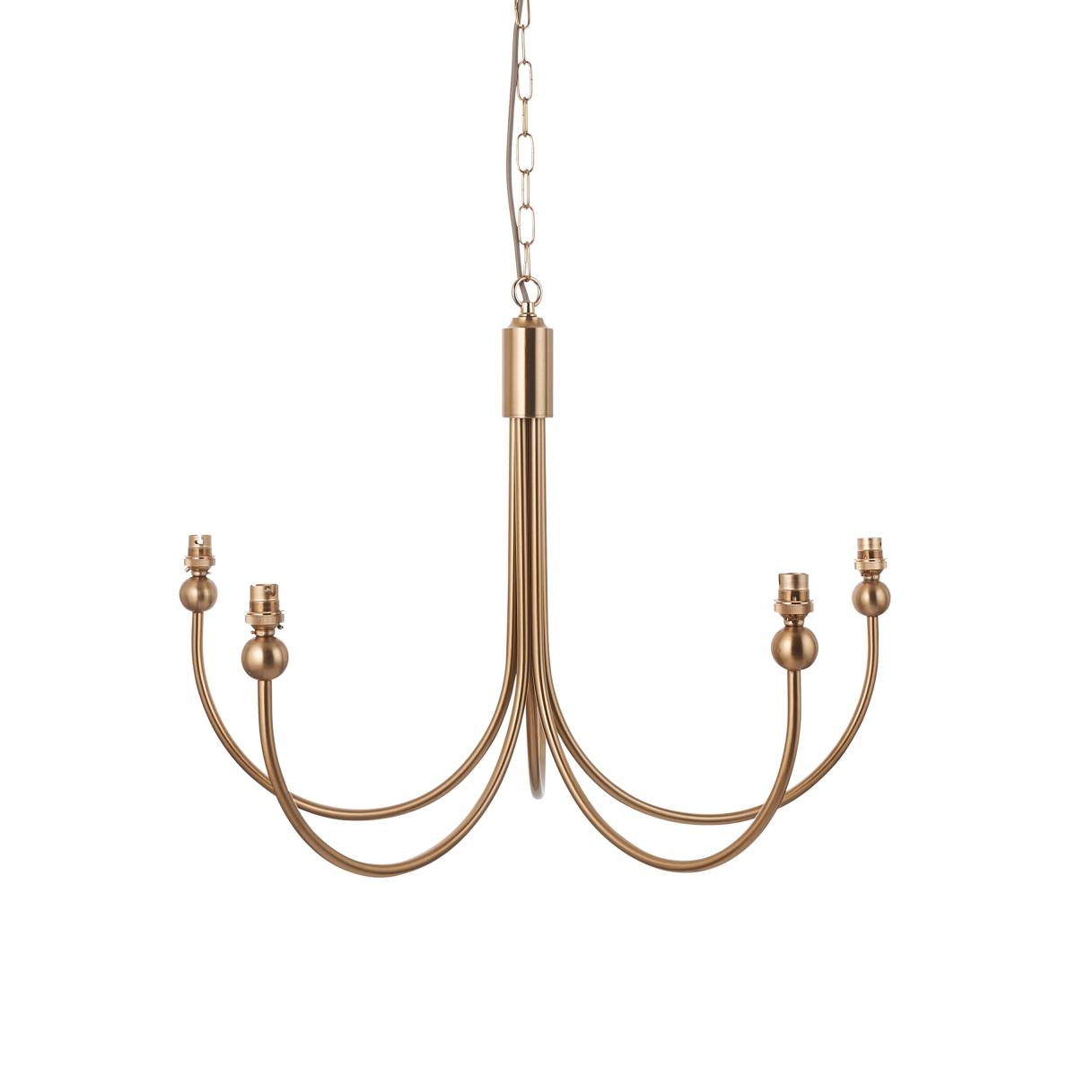 Santiago 5 Pendant Light Fitting - Brass – image 2
