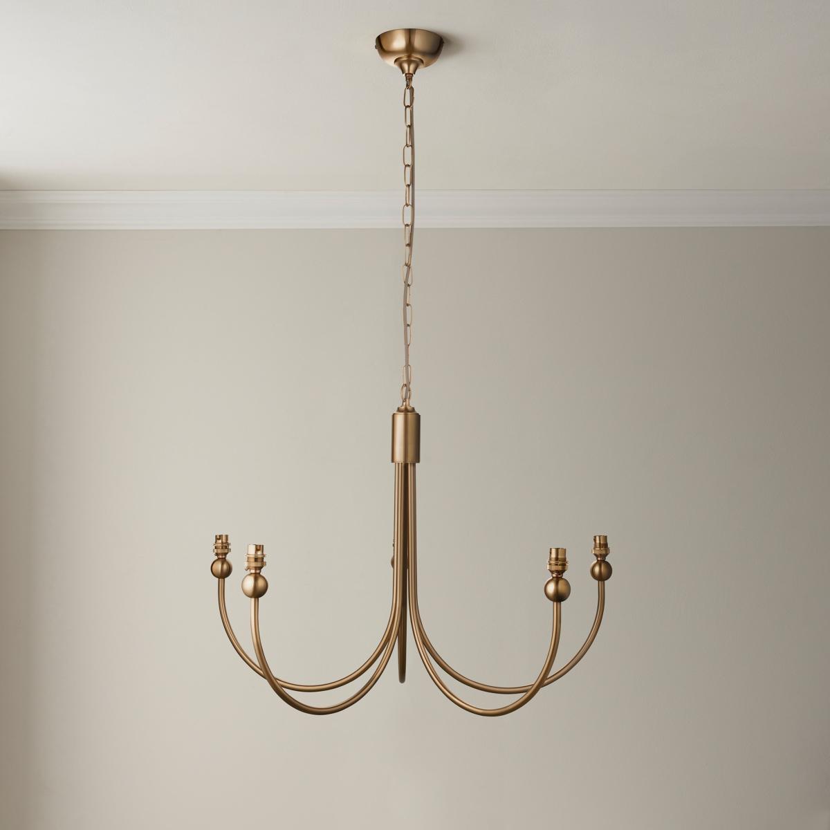 Santiago 5 Pendant Light Fitting - Brass – image 5