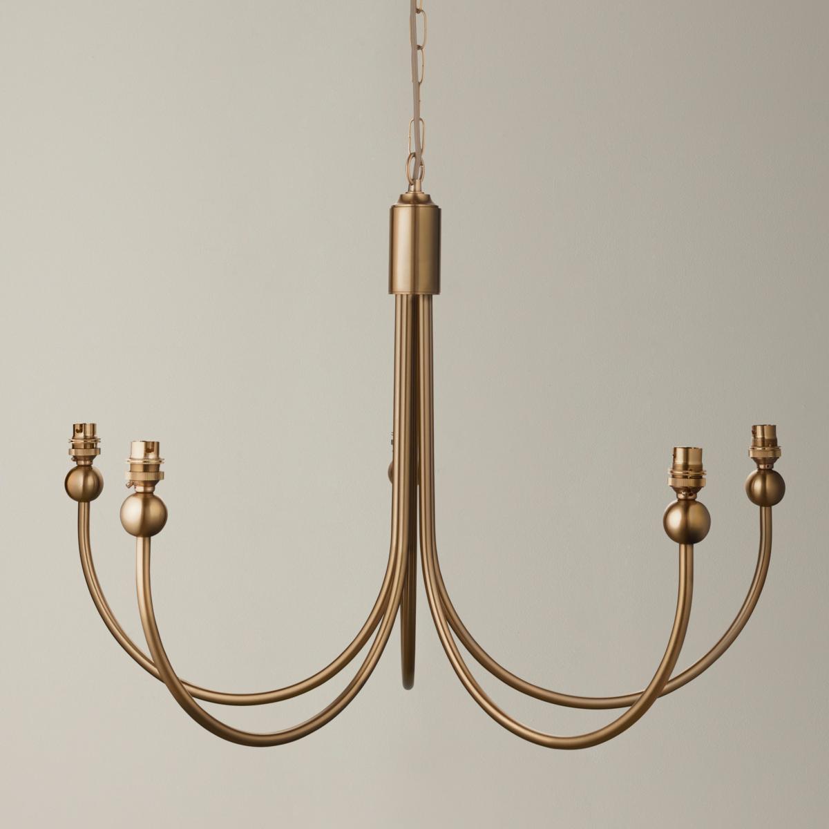 Santiago 5 Pendant Light Fitting - Brass – image 1
