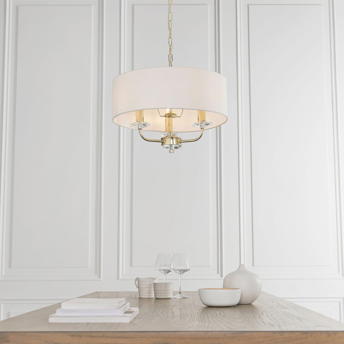 Nixon 3 Pendant Light - Brass – image 1