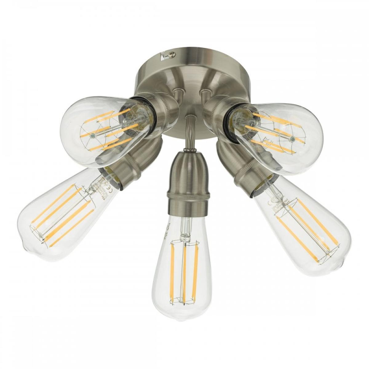 dar lighting YAO0538 Yao 5 Light Flush Satin Nickel – image 2