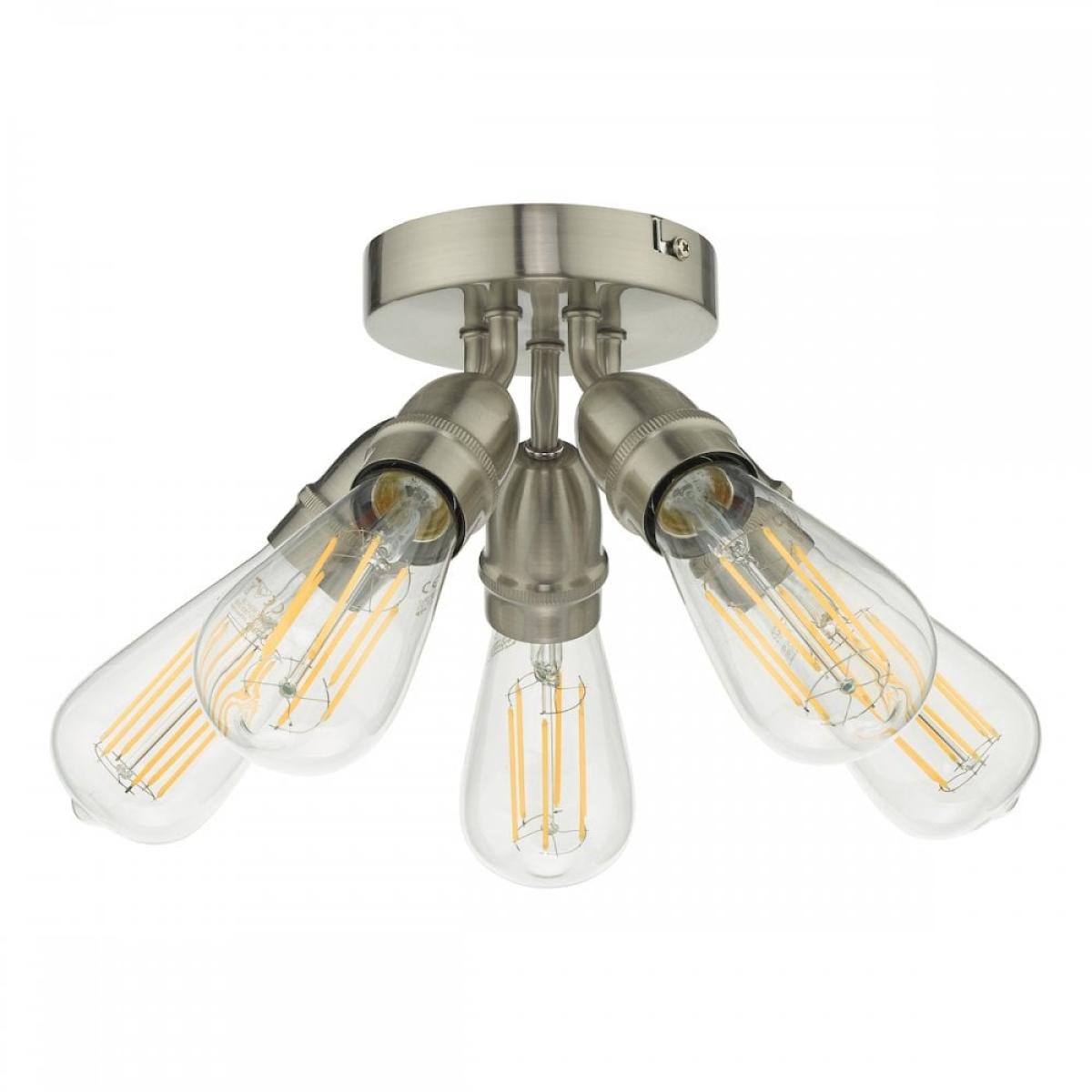 dar lighting YAO0538 Yao 5 Light Flush Satin Nickel – image 3