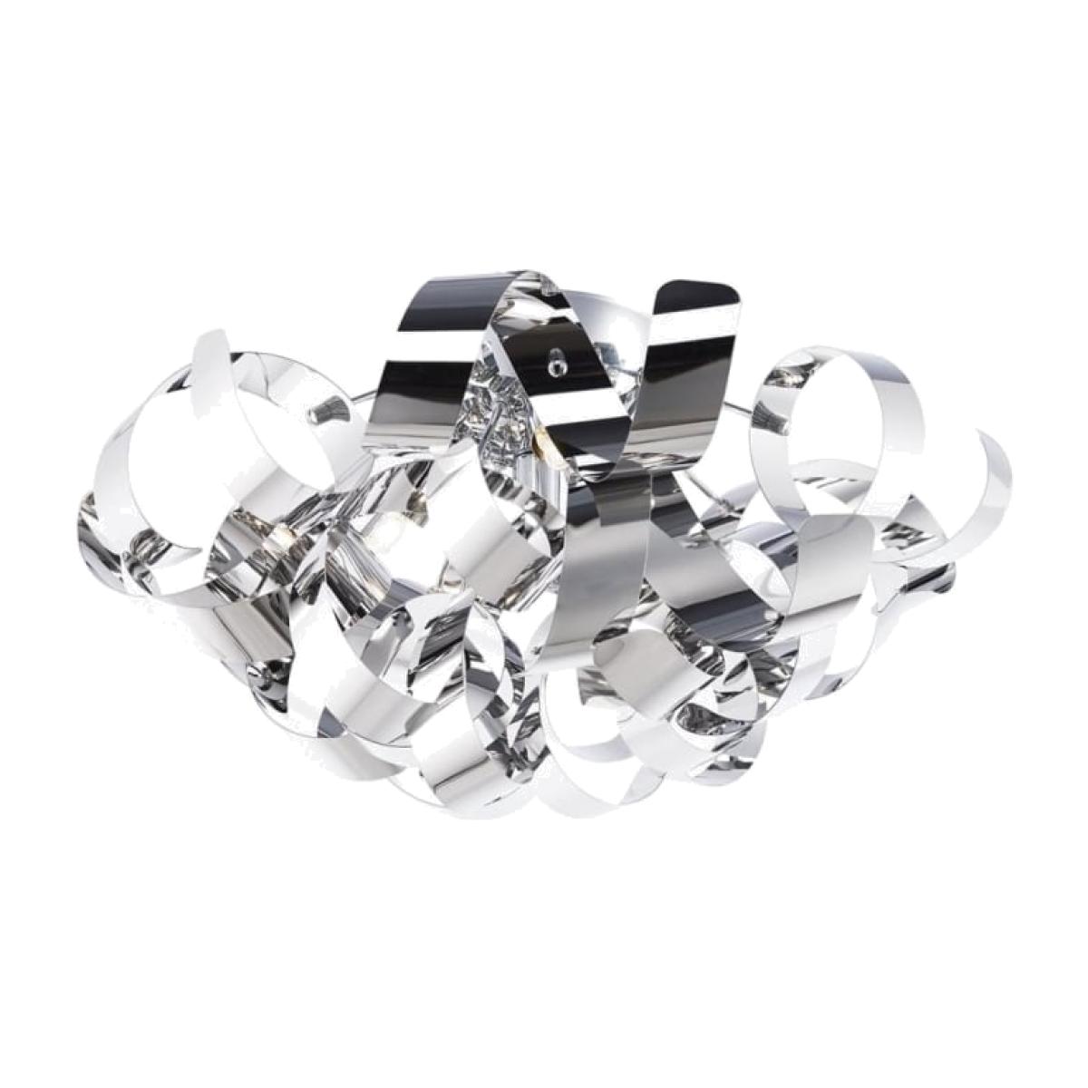 dar lighting RAW0455 Rawley 4 Light Flush Polished Chrome